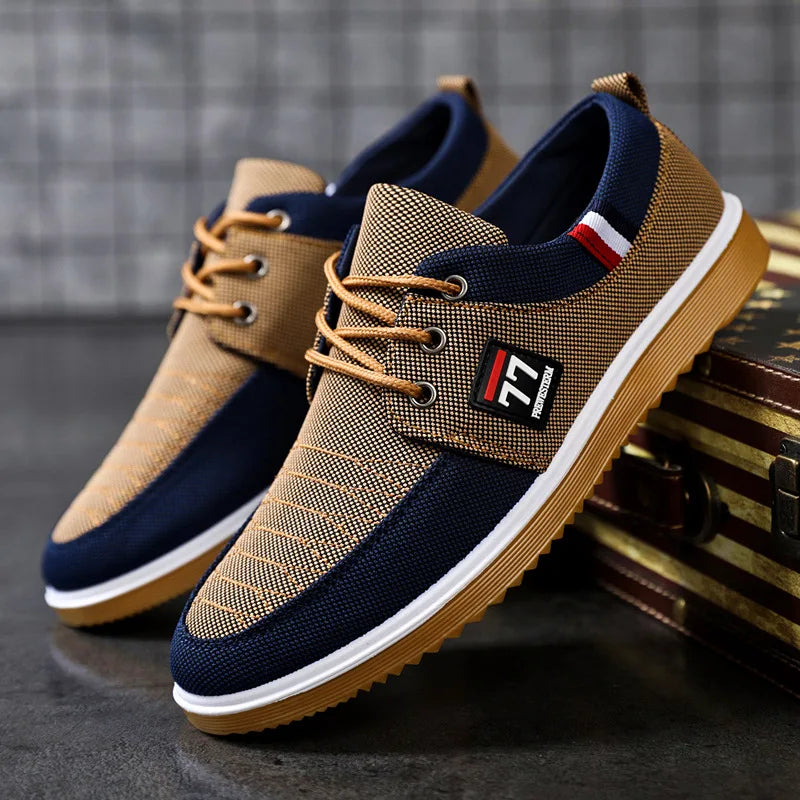 Herren Lässige Canvas Schnürschuhe | Atmungsaktiv