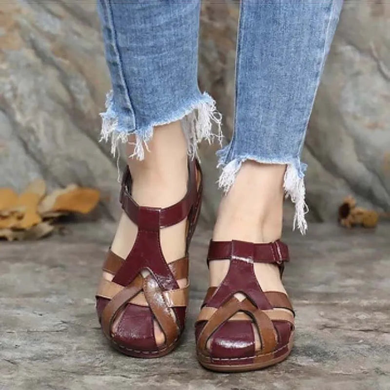 Emilia | Orthopädische Keilsandale Aus Veganem Leder