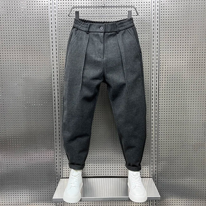 Herren Elegante Melierte Hose | Modern