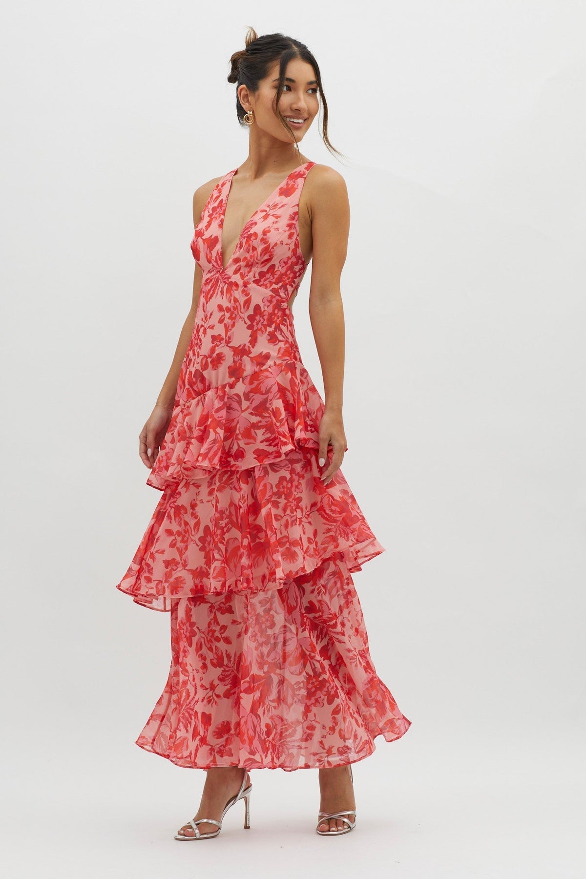 Damen Rüschen Sommerkleid | Midi