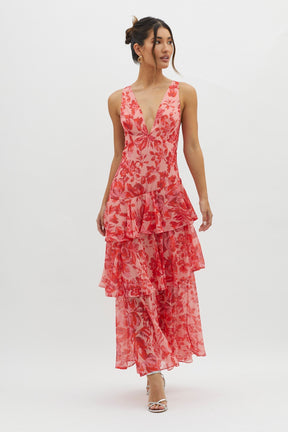 Damen Rüschen Sommerkleid | Midi