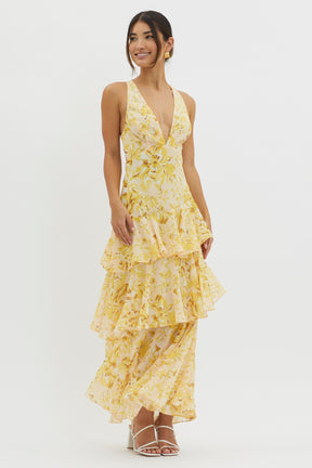 Damen Rüschen Sommerkleid | Midi