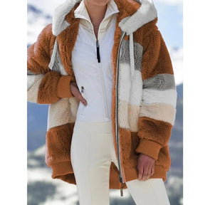 Damen Fleece Jacke | Mit Kapuze