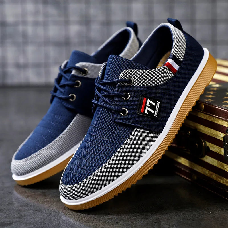 Herren Lässige Canvas Schnürschuhe | Atmungsaktiv