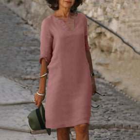 Louise | Feminines Minikleid Mit V-Ausschnitt