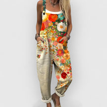 Reina | Luftiger Jumpsuit Mit Vintage-Blumenmuster