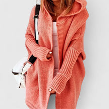 Damen Elegante Kapuzen Strickjacke | Oversized