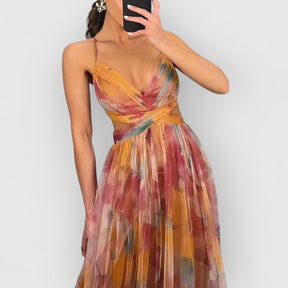 Malea | Fließendes Maxikleid Mit Blumenmuster