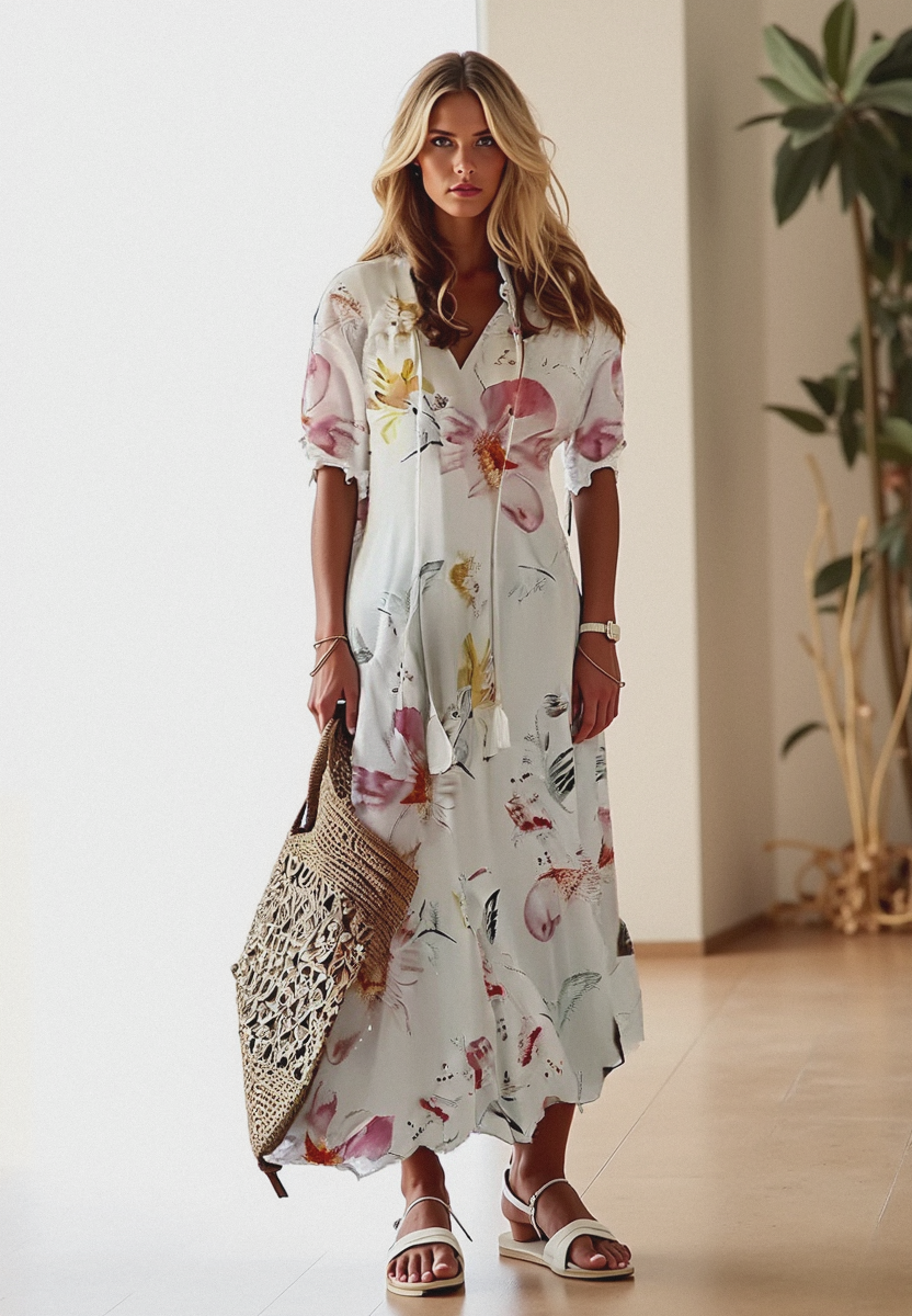 Rebecca | Luftiges Maxikleid Im Bohème-Stil