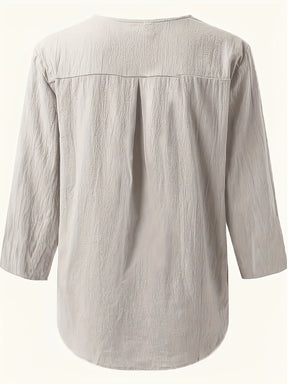 Women’s Lässige Elegante Bluse | Baumwoll-Leinen