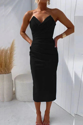 Damen Elegantes Sexy Kleid | Ärmellos