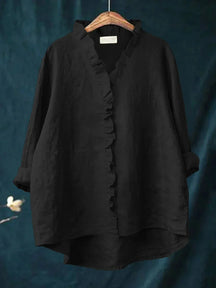 Women’s Lässiges Elegantes Hemd | Baumwoll-Leinen