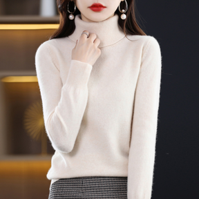 Damen Eleganter Kaschmir Rollkragenpullover | Warm