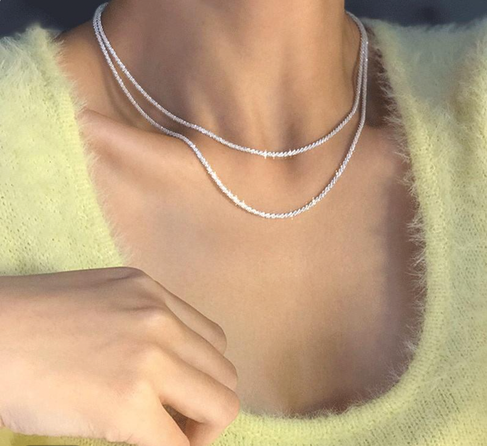 Damen Elegante Silber Halskette | Minimalistisch