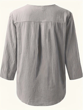 Women’s Lässige Elegante Bluse | Baumwoll-Leinen