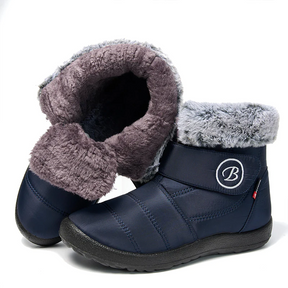 Damen Schneestiefel – Winterschuhe mit Fellfutter – Warme Schlupfstiefel für Frauen – Wasserdichte Stiefeletten – Bequeme Outdoor Rutschfeste Schuhe