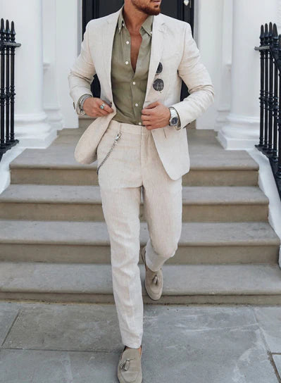 Herren Eleganter Sommer Hochzeit Anzug | 2-Teilig