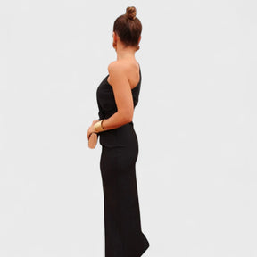 Damen Elegantes Schulterfreies Kleid | Maxi