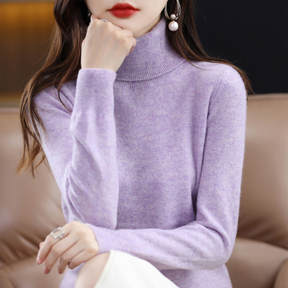 Damen Eleganter Kaschmir Rollkragenpullover | Warm