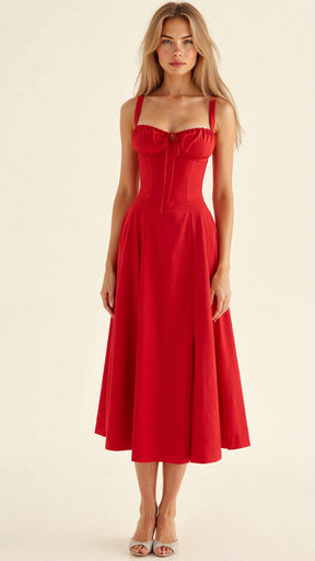 Kiana | Elegantes Korsett Midikleid für Feminine Silhouette