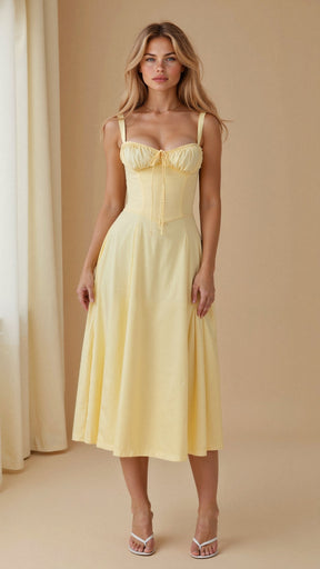 Kiana | Elegantes Korsett Midikleid für Feminine Silhouette