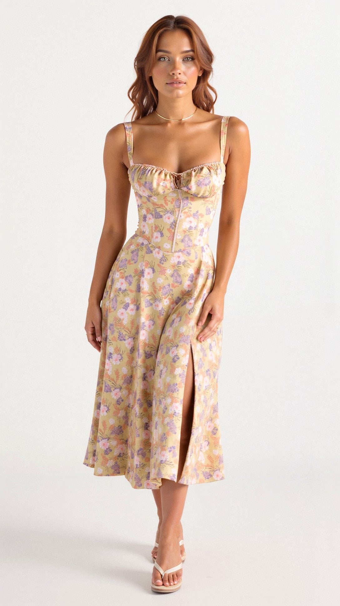 Kiana | Elegantes Korsett Midikleid für Feminine Silhouette