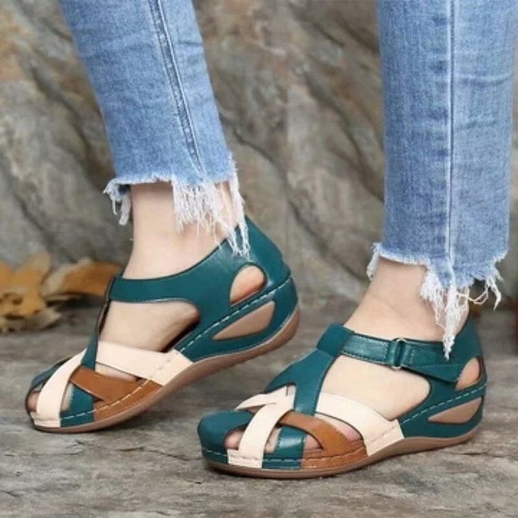 Emilia | Orthopädische Keilsandale Aus Veganem Leder