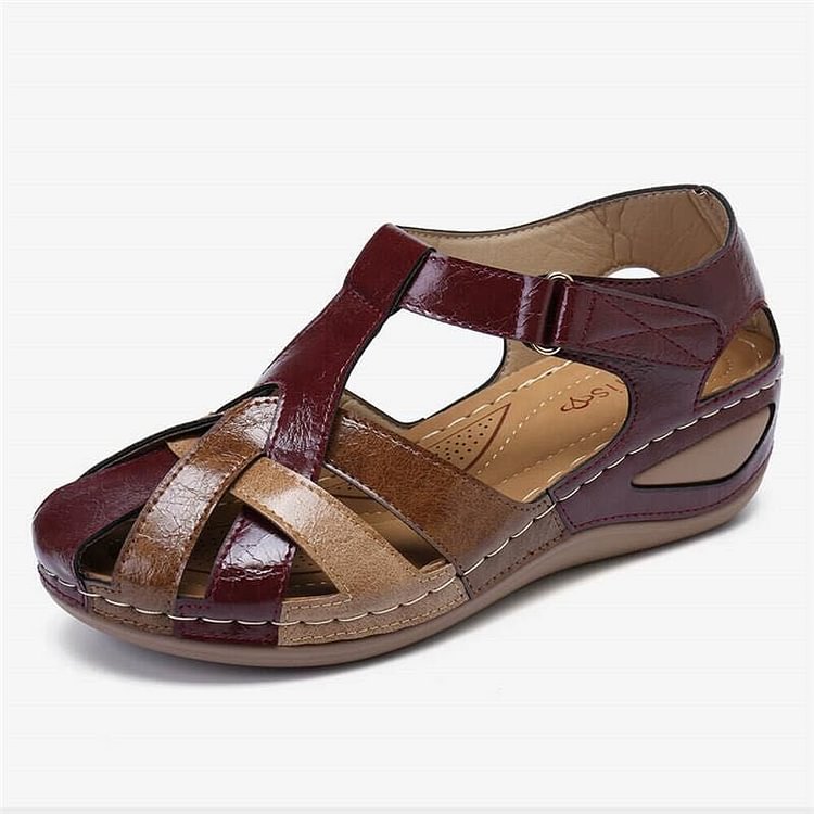 Emilia | Orthopädische Keilsandale Aus Veganem Leder
