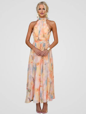 Damen Elegantes Blumenkleid | Midi